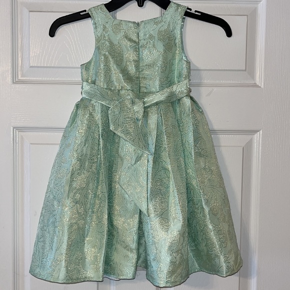 American Princess Icy Silver & Blue Dress sz 4 - Picture 5 of 9